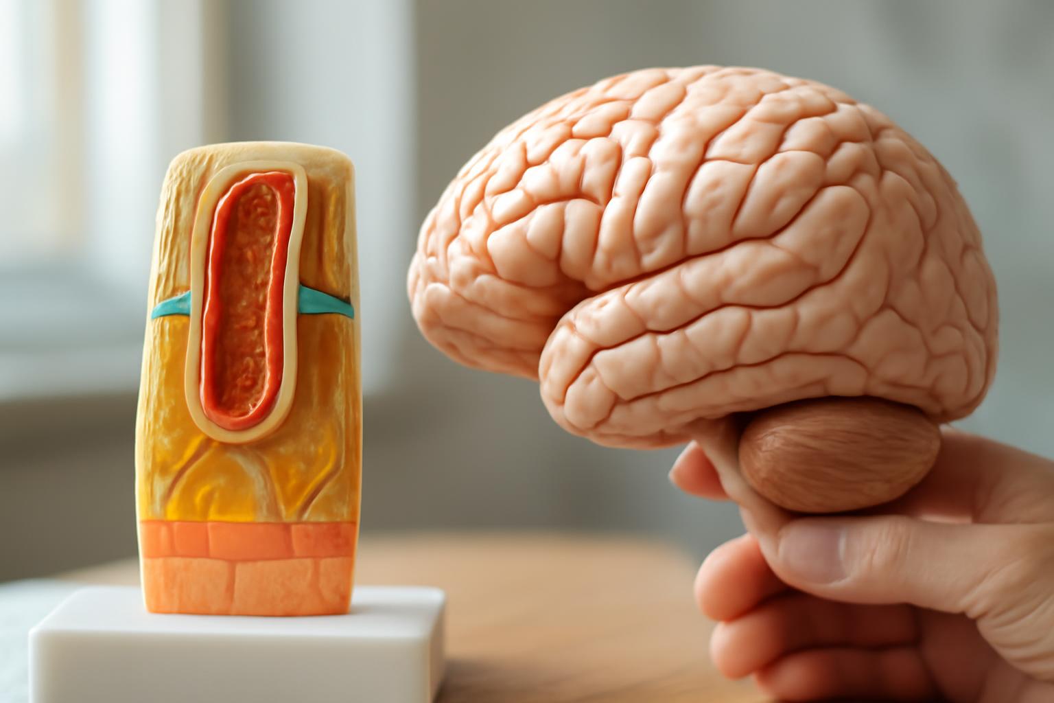 Model 3D al creierului și al barierei hemato-encefalice, evidențiind protecția creierului.